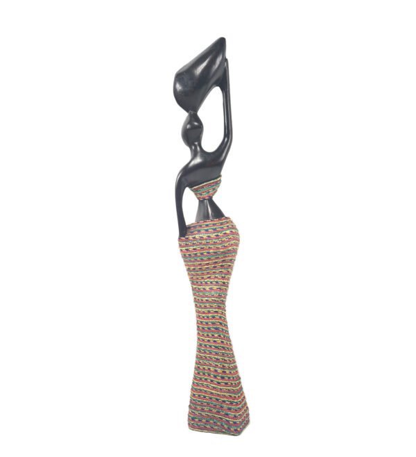 Ebony African Statuette | African Modern Figurine |  Ghana Art - Image 4
