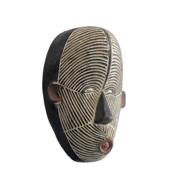 Masque africain Songyé Kifwébé 28 Cm, pour votre collection. – Image 2