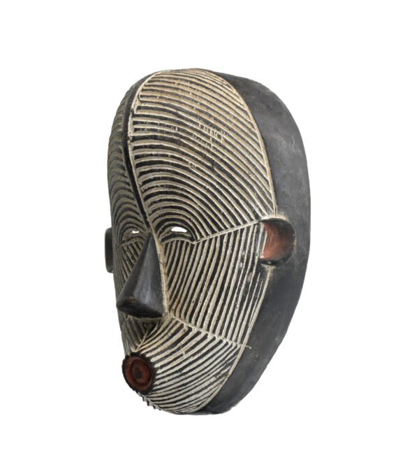 Masque africain Songyé Kifwébé 28 Cm, pour votre collection. – Image 3