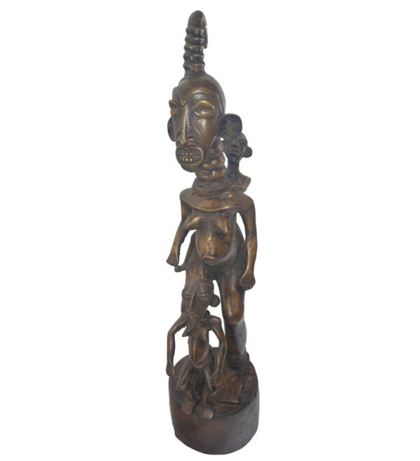 Statuette africaine en Bronze Tikar 59 cm 7,3 Kg. – Image 13