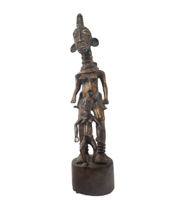Statuette africaine en Bronze Tikar 59 cm 7,3 Kg. – Image 4