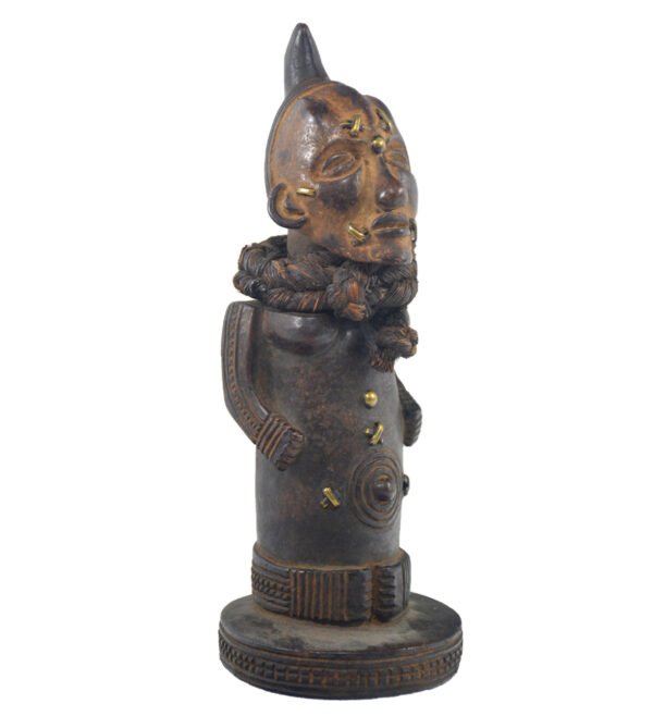 African Terracotta Statuette | African Yoruba Statue | African Art - Image 2