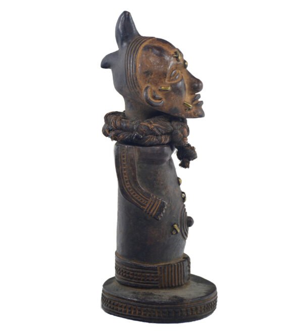African Terracotta Statuette | African Yoruba Statue | African Art - Image 4