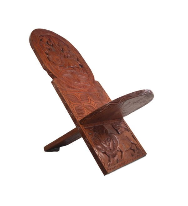 African Wooden Chair | wooden carved chair | African Home Decor - Image 3