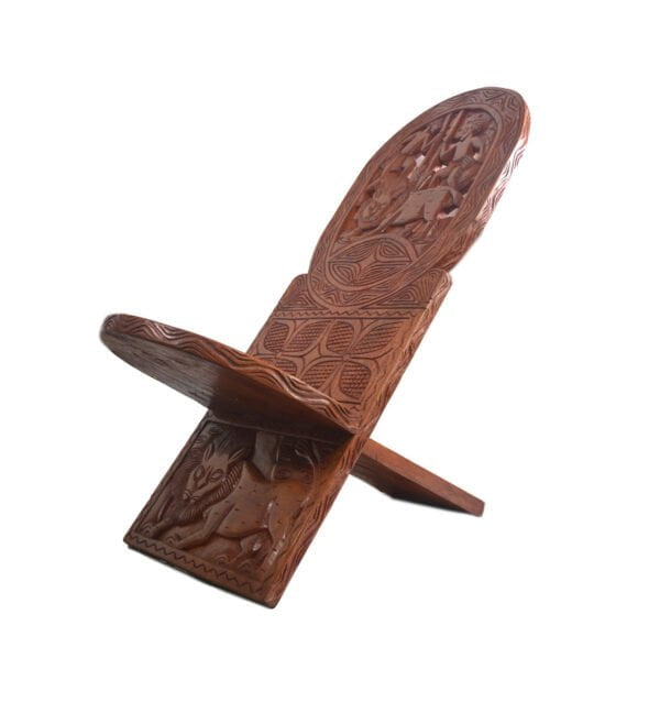 African Wooden Chair | wooden carved chair | African Home Decor - Image 4