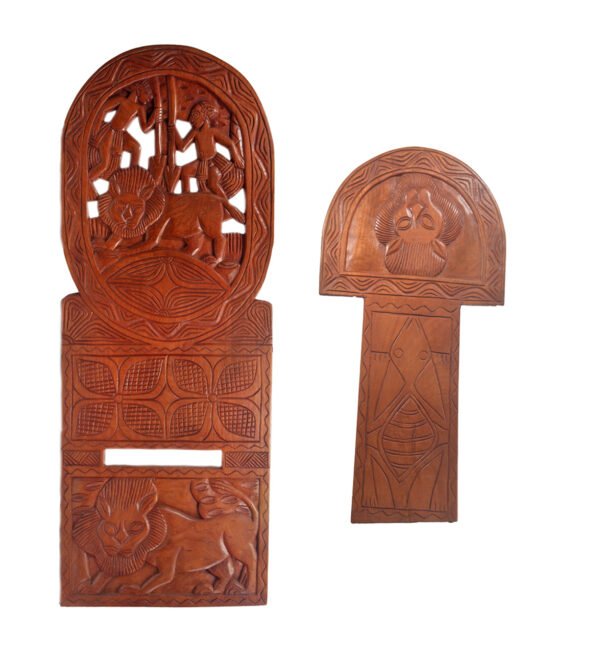 African Wooden Chair | wooden carved chair | African Home Decor - Image 2