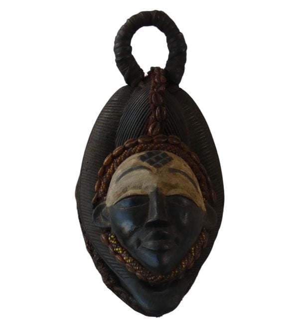 Masque africain Pounou | Masque Tribal du Gabon | Ancien Masque Africain