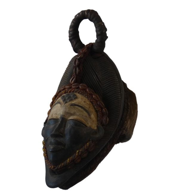Masque africain Pounou | Masque Tribal du Gabon | Ancien Masque Africain – Image 3