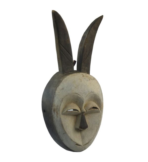 African Kwele Horned Mask | African Gabon Tribal Mask - Image 2
