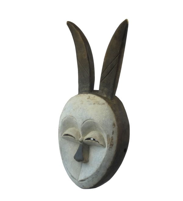African Kwele Horned Mask | African Gabon Tribal Mask - Image 3