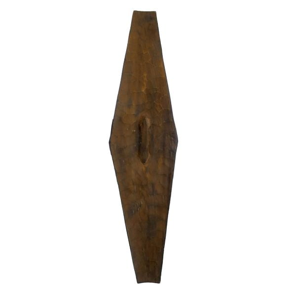 African Zulu Shield | African Tribal Art | Long Carved Shield - Image 2