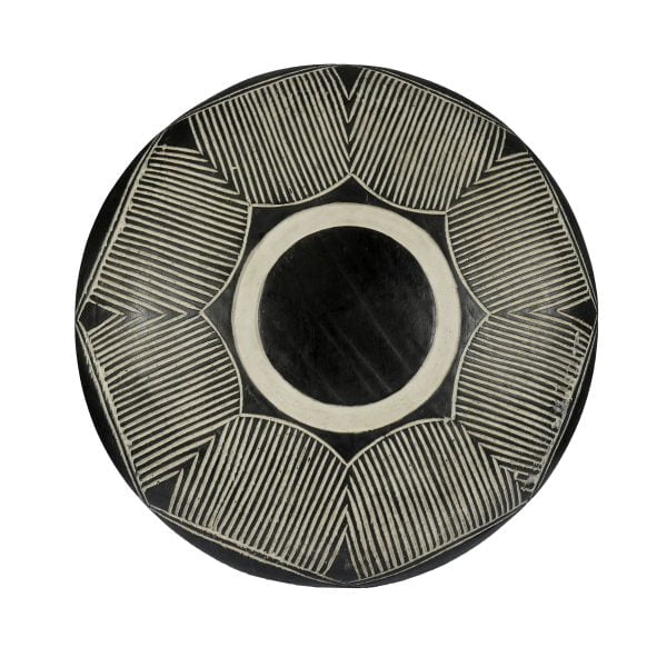 Bouclier africain zoulou en bois | Art Africain Tribal  | Bouclier Rond
