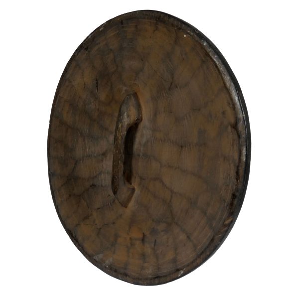 Bouclier africain zoulou en bois | Art Africain Tribal  | Bouclier Rond – Image 5