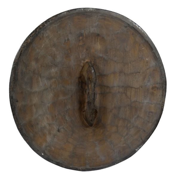 African Zulu Shield | African Tribal Art | Round Carved Shield - Image 2