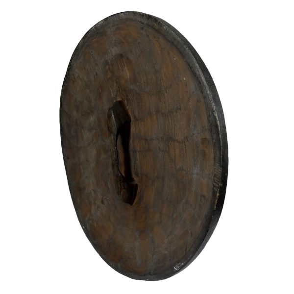 African Zulu Shield | African Tribal Art | Round Carved Shield - Image 5