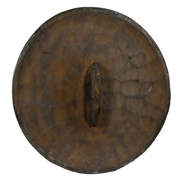 African Zulu Shield | African Tribal Art | Round Carved Shield - Image 2