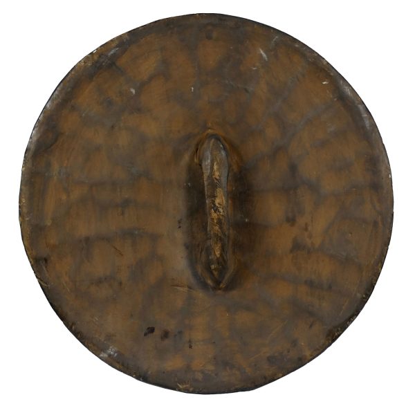 African Zulu Shield | African Tribal Art | Round Carved Shield - Image 2