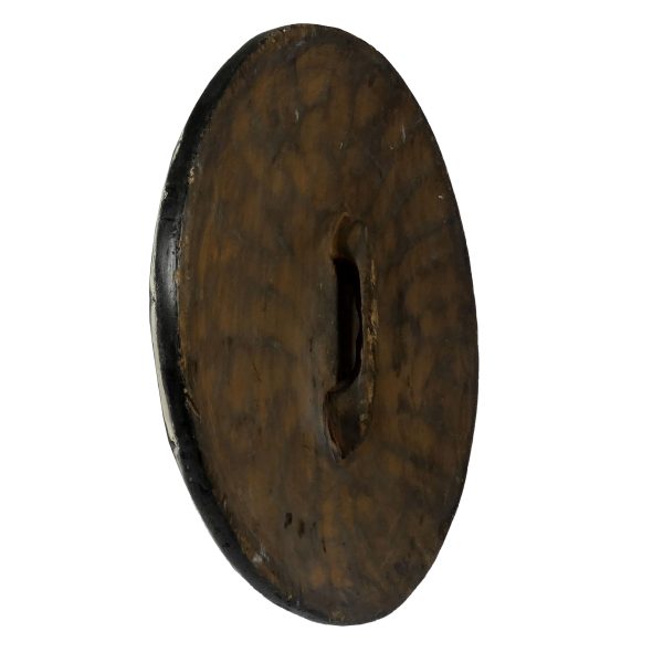 African Zulu Shield | African Tribal Art | Round Carved Shield - Image 5