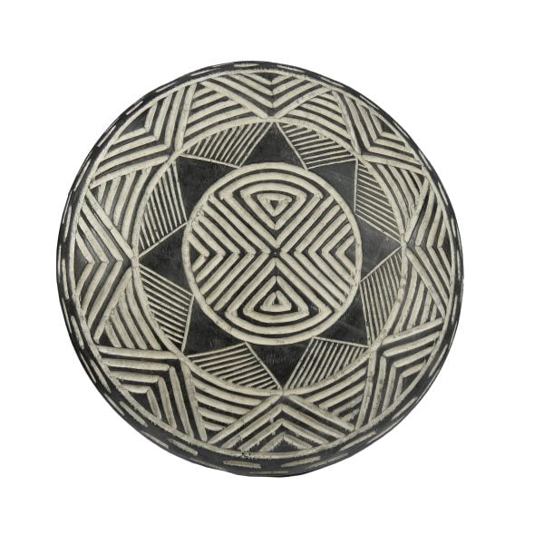 African Zulu Shield | African Tribal Art | Round Carved Shield