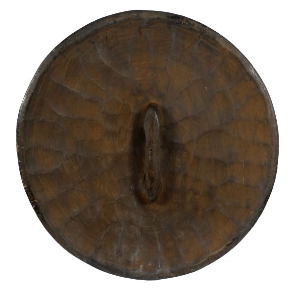 African Zulu Shield | African Tribal Art | Round Carved Shield - Image 2