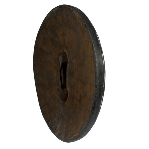 African Zulu Shield | African Tribal Art | Round Carved Shield - Image 5