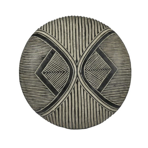 Bouclier africain zoulou en bois | Art Africain Tribal  | Bouclier Rond