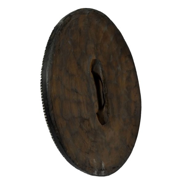 Bouclier africain zoulou en bois | Art Africain Tribal  | Bouclier Rond – Image 5