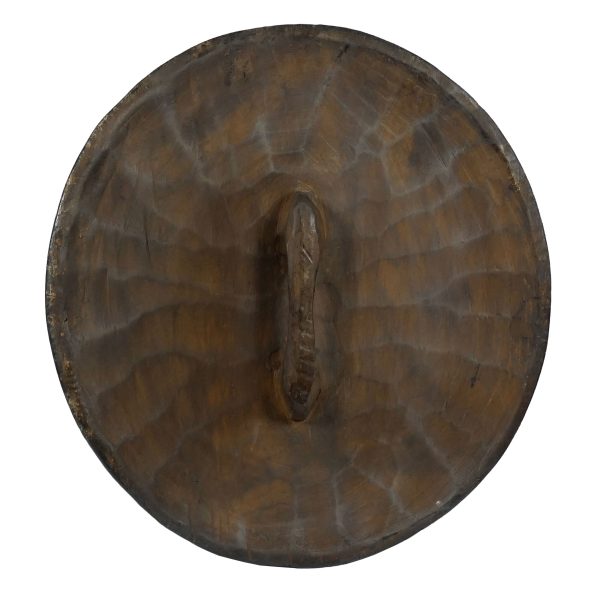 African Zulu Shield | African Tribal Art | Round Carved Shield - Image 2