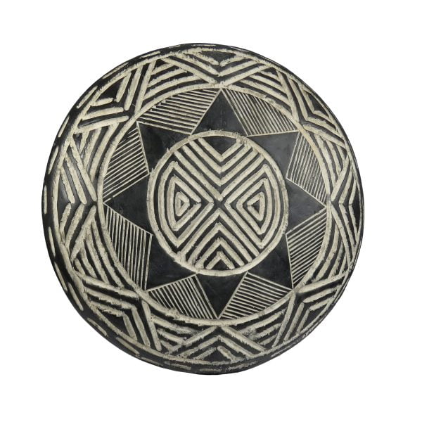 African Zulu Shield | African Tribal Art | Round Carved Shield