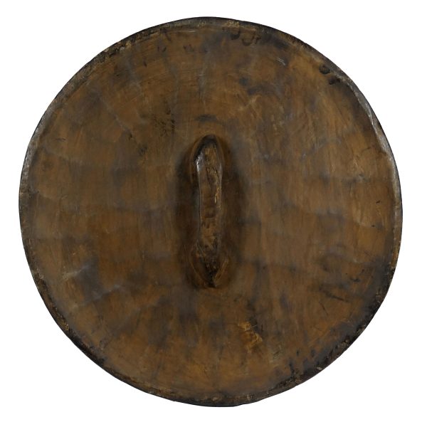 African Zulu Shield | African Tribal Art | Round Carved Shield - Image 2