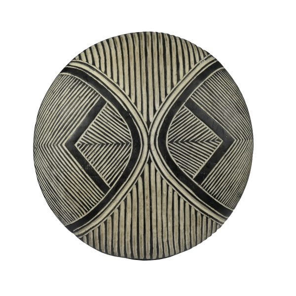 African Zulu Shield | African Tribal Art | Round Carved Shield