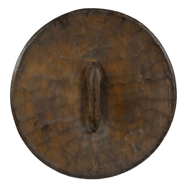 African Zulu Shield | African Tribal Art | Round Carved Shield - Image 2