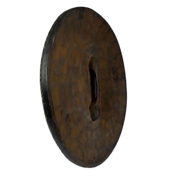 African Zulu Shield | African Tribal Art | Round Carved Shield - Image 5