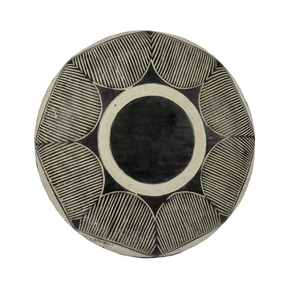 African Zulu Shield | African Tribal Art | Round Carved Shield
