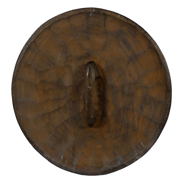 African Zulu Shield | African Tribal Art | Round Carved Shield - Image 2