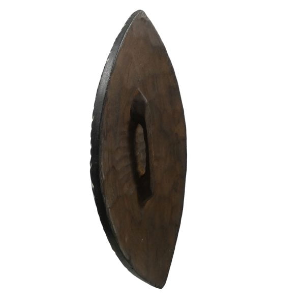 African Zulu Shield | African Tribal Art | Oval Carved Shield - Image 5