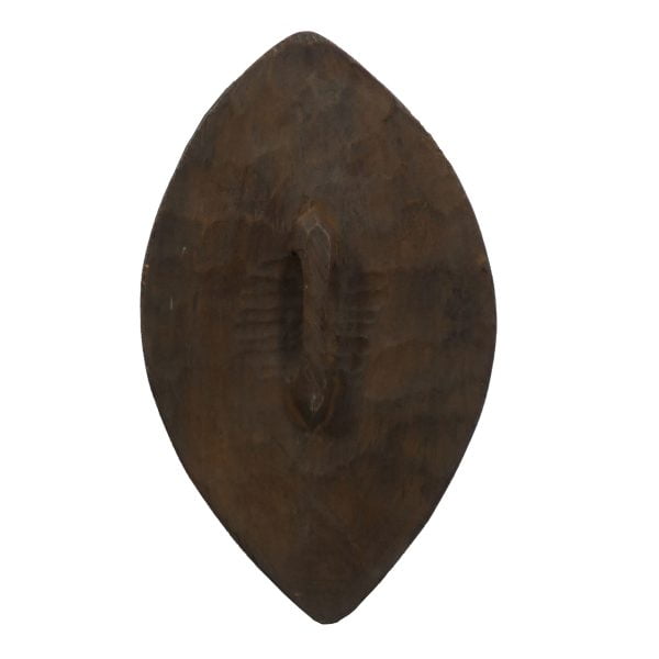 African Zulu Shield | African Tribal Art | Oval Carved Shield - Image 2