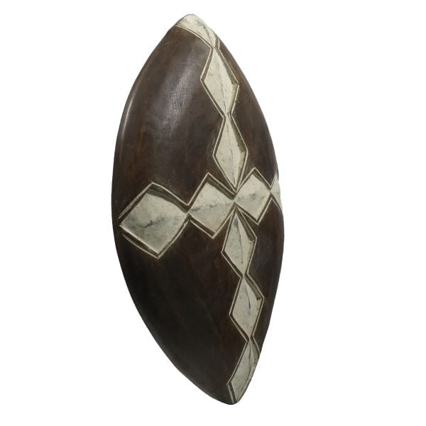 African Zulu Shield | African Tribal Art | Oval Carved Shield - Image 4