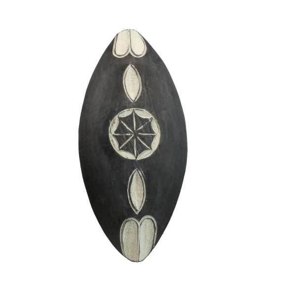 Bouclier africain zoulou en bois | Art Africain Tribal  | Bouclier Ovale