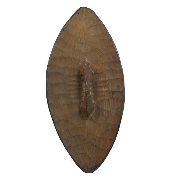 Bouclier africain zoulou en bois | Art Africain Tribal  | Bouclier Ovale – Image 2