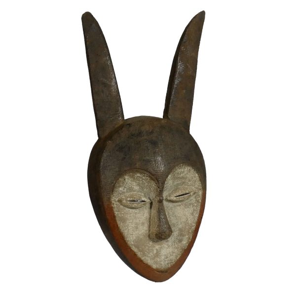 African Kwele Horned Mask | African Gabon Tribal Mask - Image 2