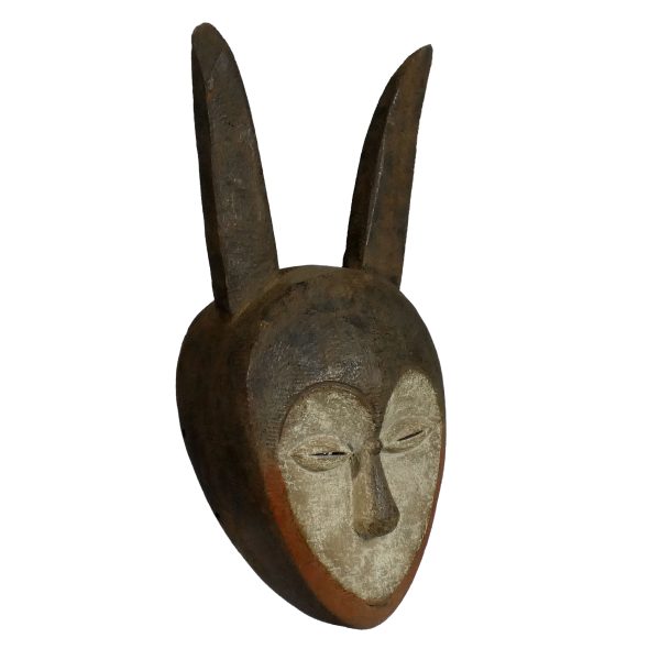 African Kwele Horned Mask | African Gabon Tribal Mask - Image 3