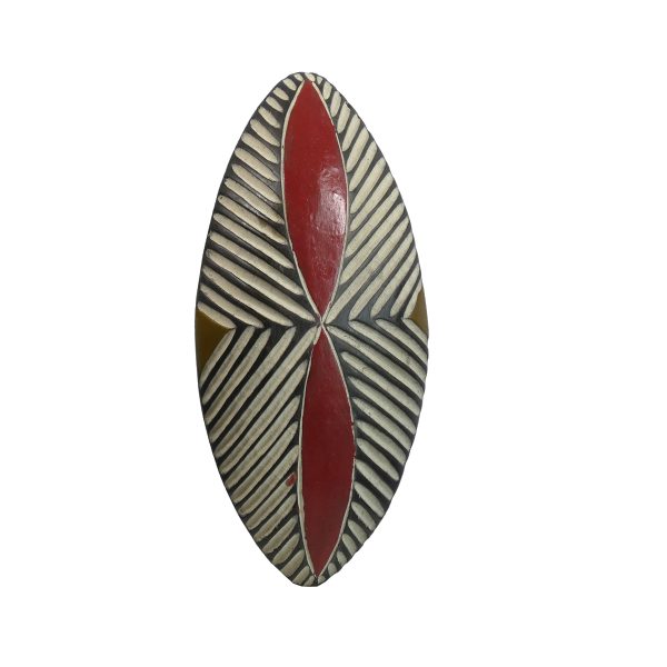 Bouclier africain zoulou en bois | Art Africain Tribal  | Bouclier Ovale