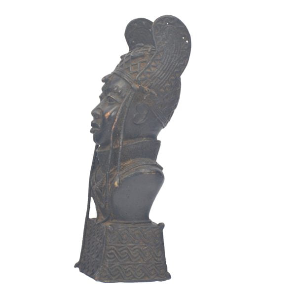 Statue Ife en bronze du Bénin | Femme Africaine – Image 9